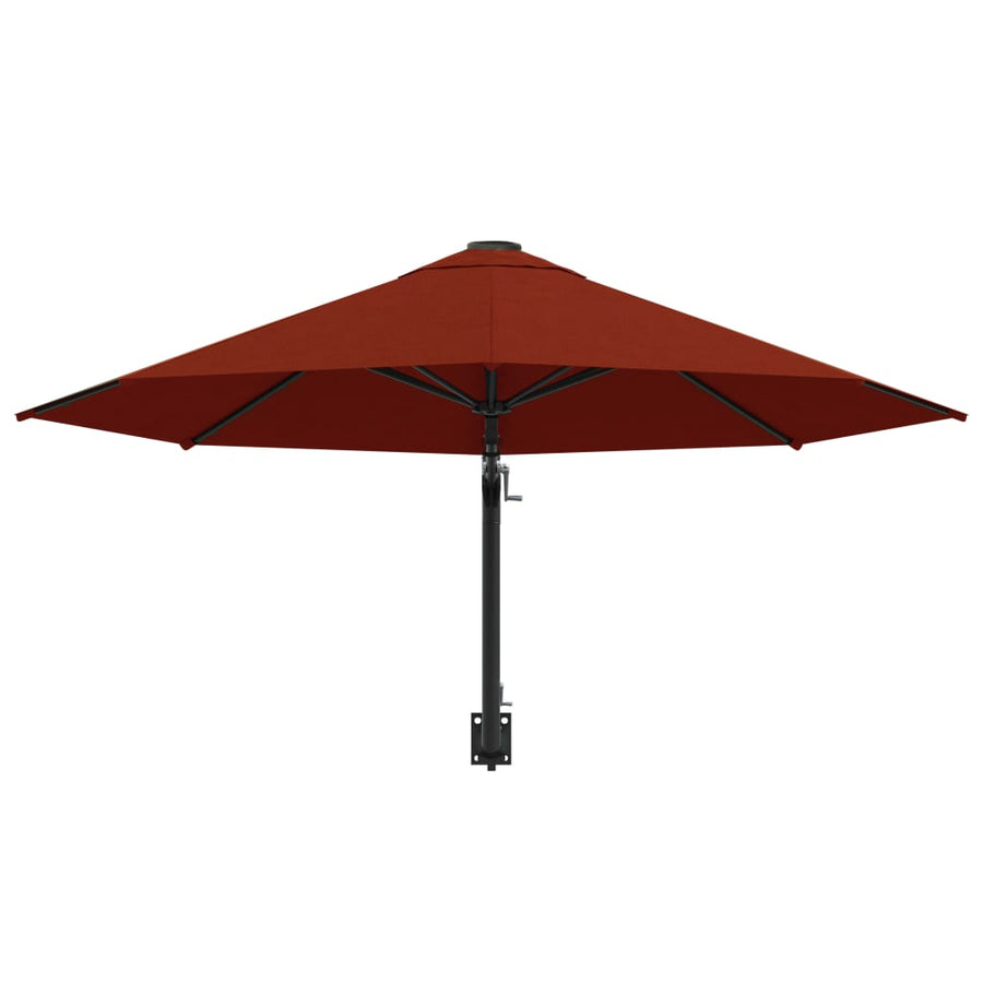 Wandparasol Met Metalen Paal 300 Cm Kleurig Terracotta