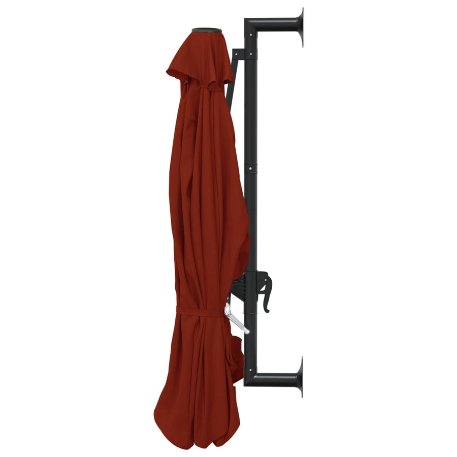 Wandparasol Met Metalen Paal 300 Cm Kleurig Terracotta