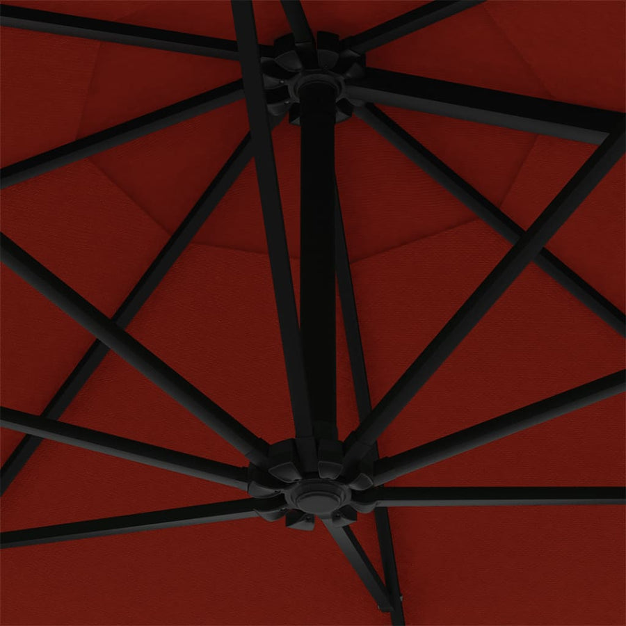 Wandparasol Met Metalen Paal 300 Cm Kleurig Terracotta