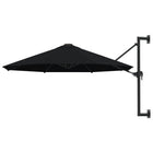 Wandparasol Met Metalen Paal 300 Cm Zwart