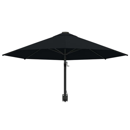 Wandparasol Met Metalen Paal 300 Cm Zwart