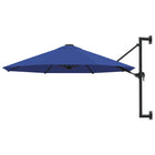 Wandparasol Met Metalen Paal 300 Cm Blauw