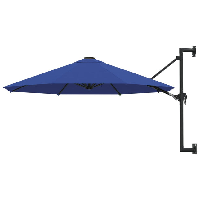 Wandparasol Met Metalen Paal 300 Cm Blauw