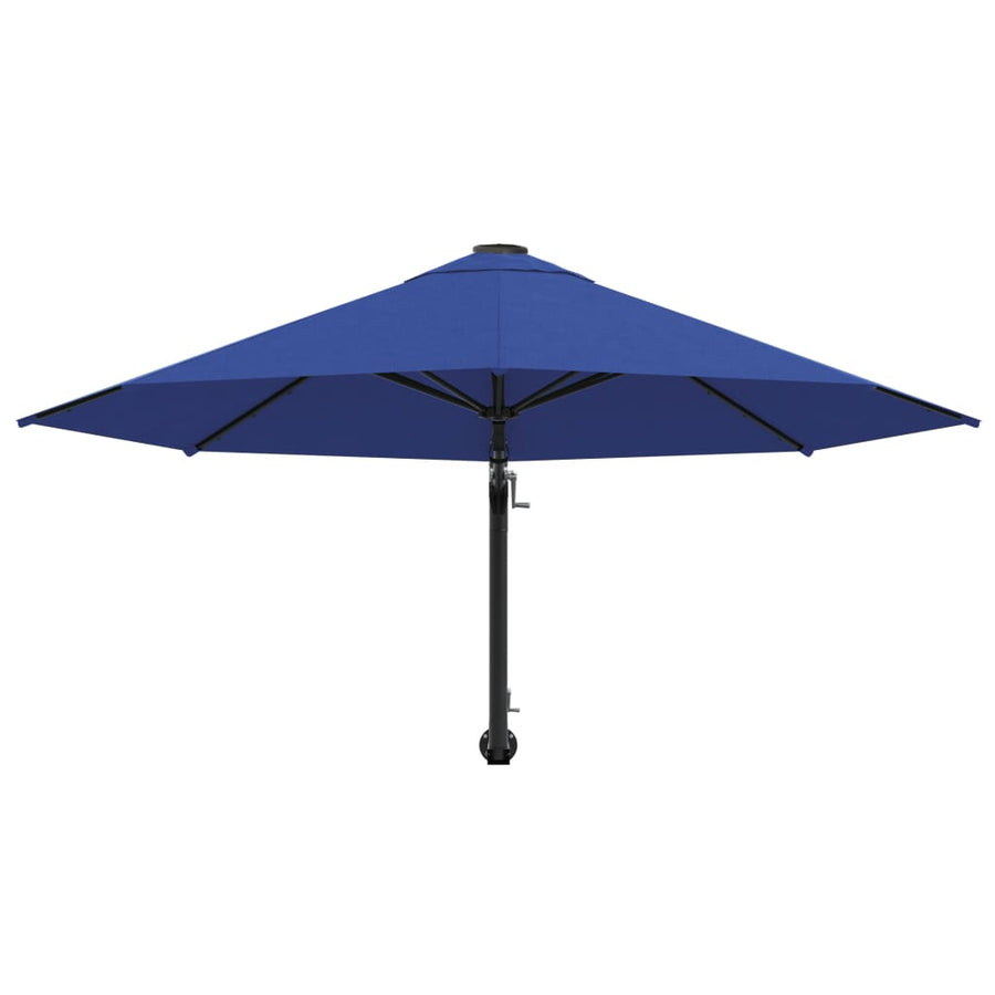 Wandparasol Met Metalen Paal 300 Cm Blauw