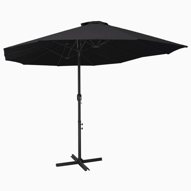 Parasol Met Aluminium Paal 460X270 Cm Zwart