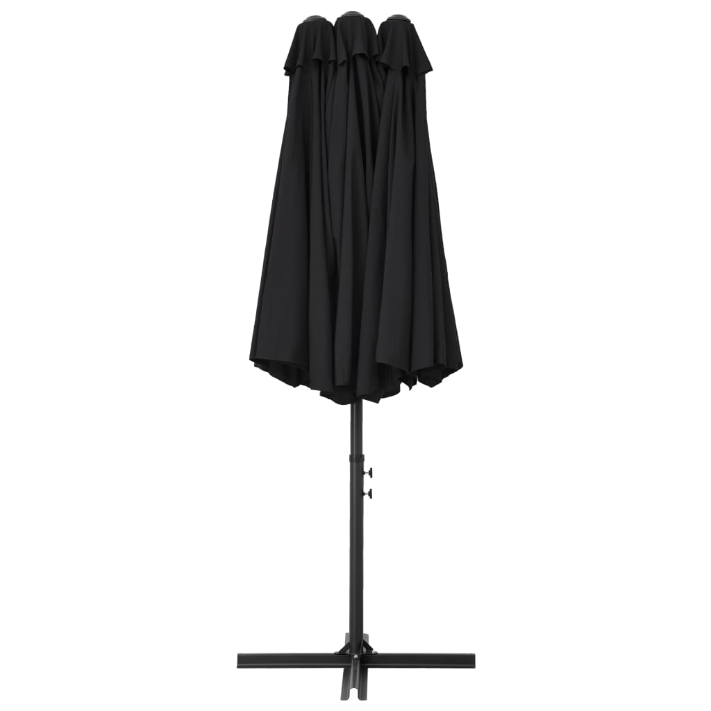 Parasol Met Aluminium Paal 460X270 Cm Zwart