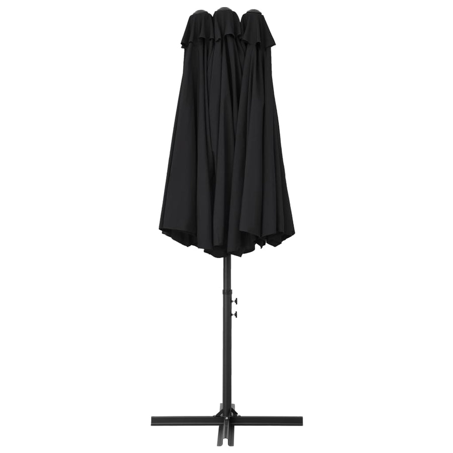 Parasol Met Aluminium Paal 460X270 Cm Zwart