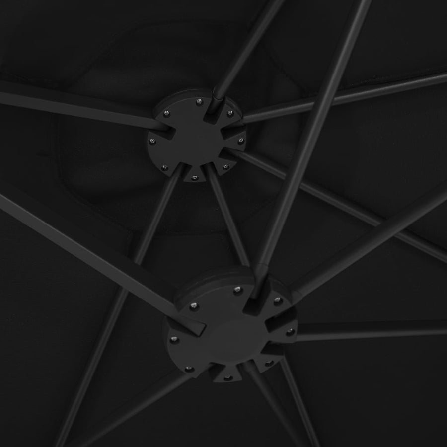 Parasol Met Aluminium Paal 460X270 Cm Zwart