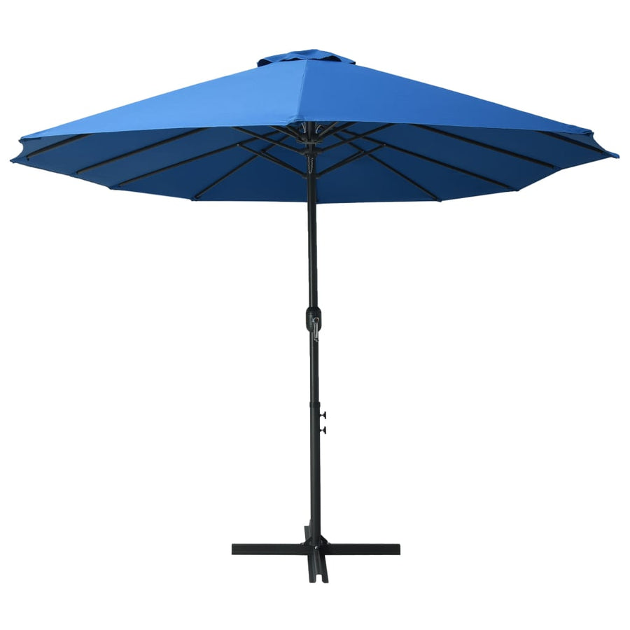Parasol Met Aluminium Paal 460X270 Cm Blauw