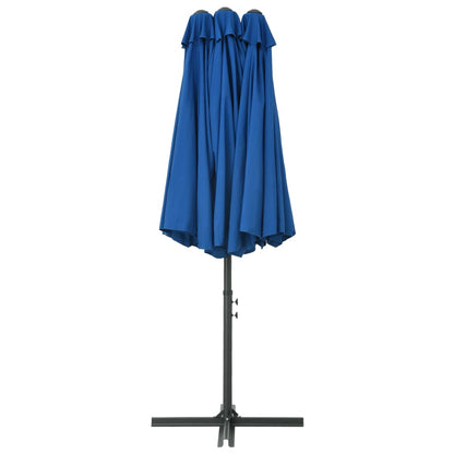 Parasol Met Aluminium Paal 460X270 Cm Blauw