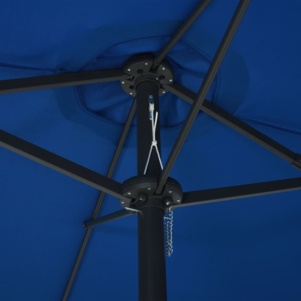 Parasol Met Aluminium Paal 460X270 Cm Blauw