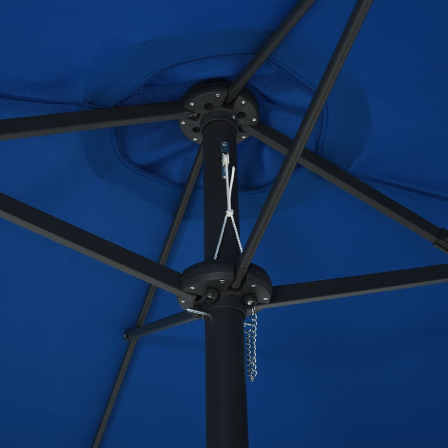 Parasol Met Aluminium Paal 460X270 Cm Blauw