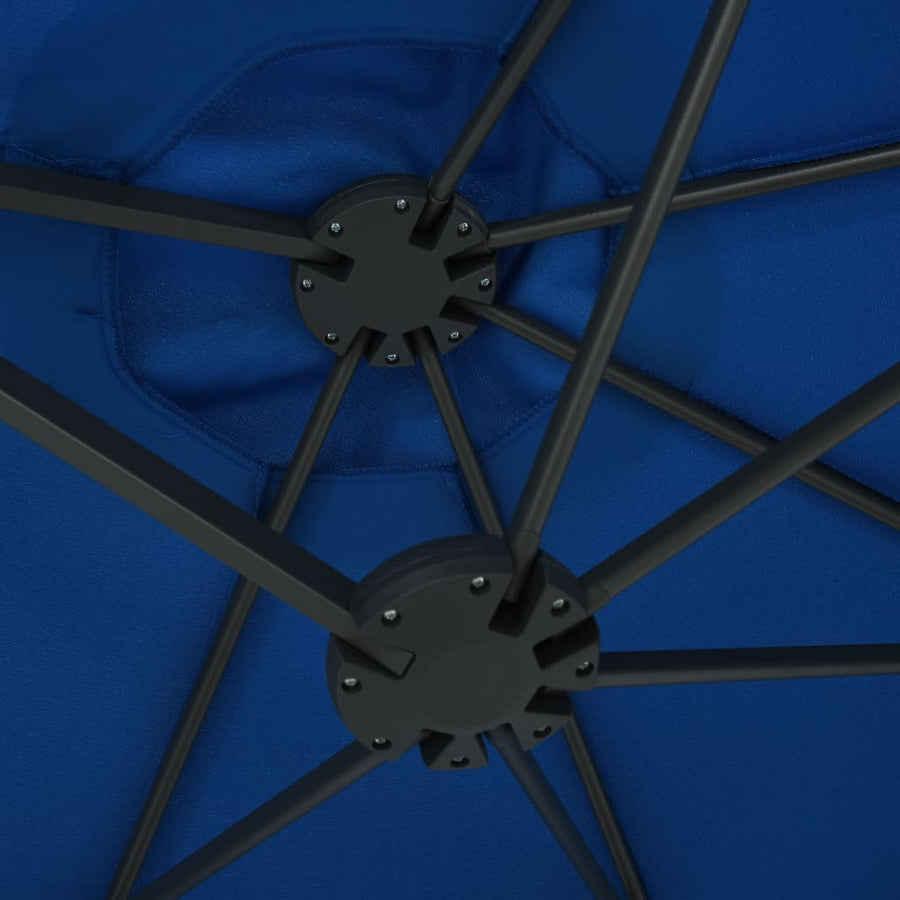 Parasol Met Aluminium Paal 460X270 Cm Blauw