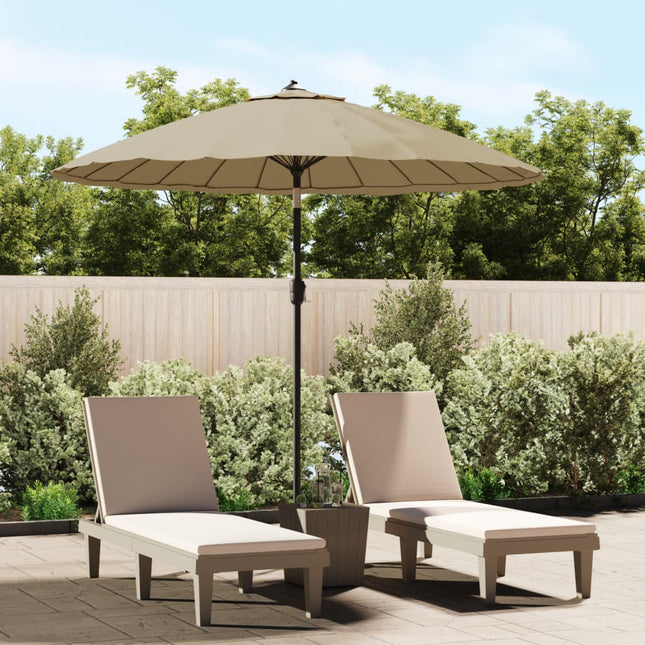 Parasol Met Aluminium Paal 270 Cm Taupe