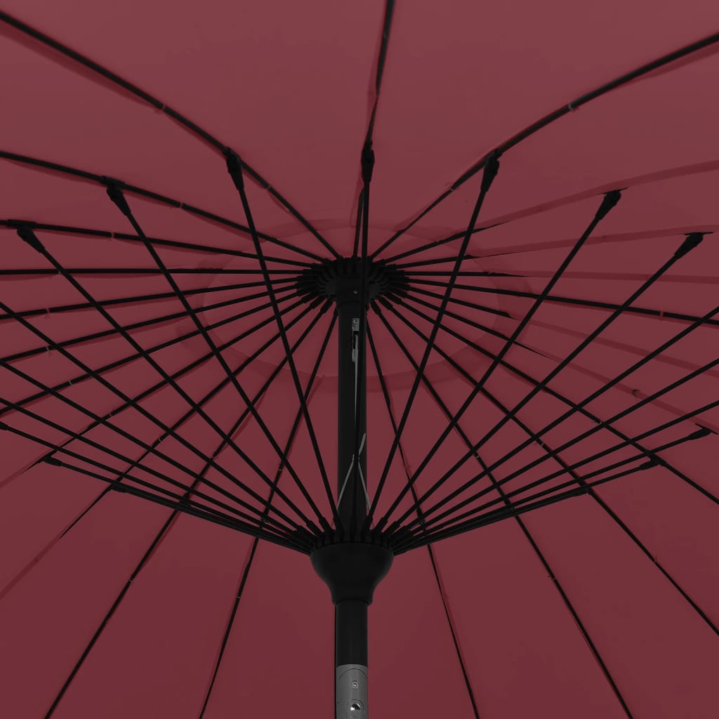 Parasol Met Aluminium Paal 270 Cm Bordeauxrood