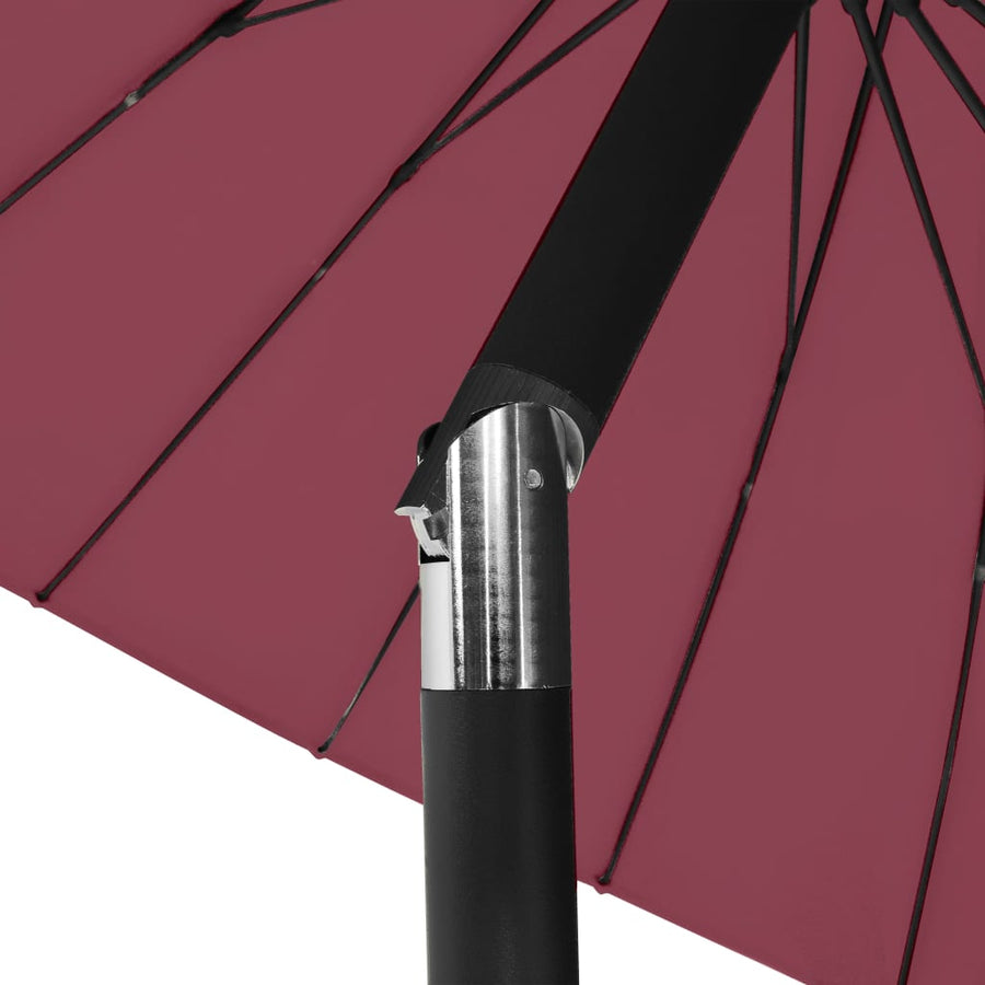 Parasol Met Aluminium Paal 270 Cm Bordeauxrood