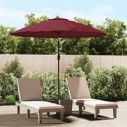 Parasol 270 cm bordeauxrood aluminium paal