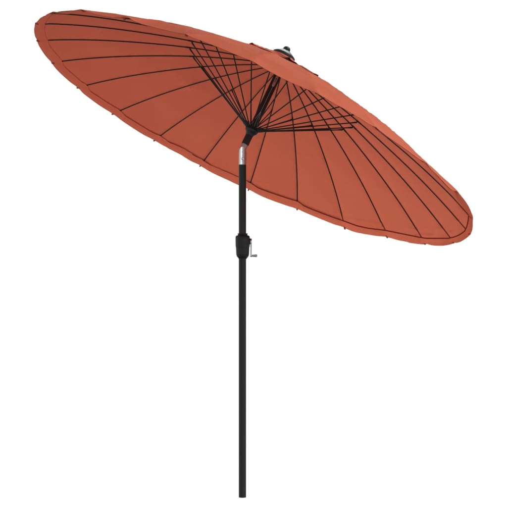 Parasol Met Aluminium Paal 270 Cm Terracottakleurig