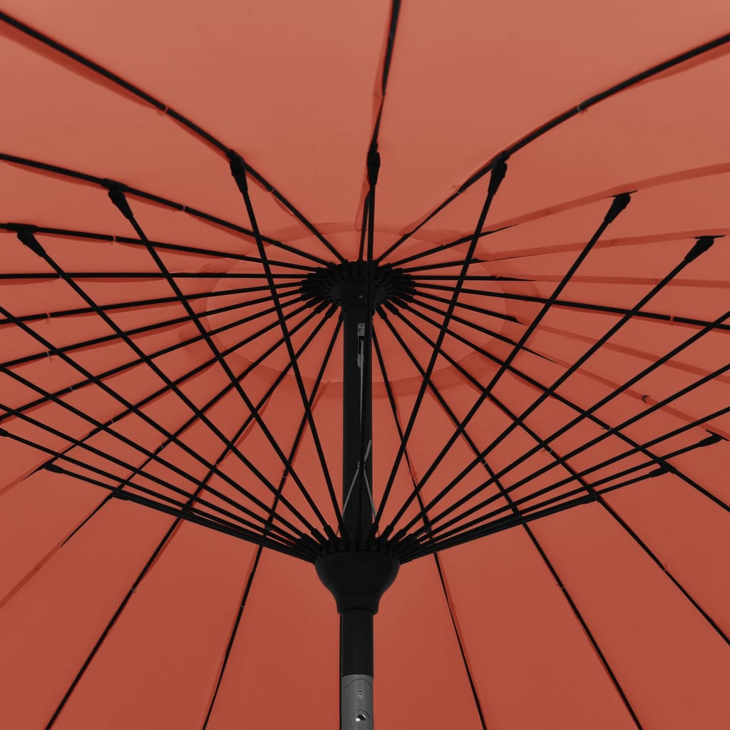 Parasol Met Aluminium Paal 270 Cm Terracottakleurig