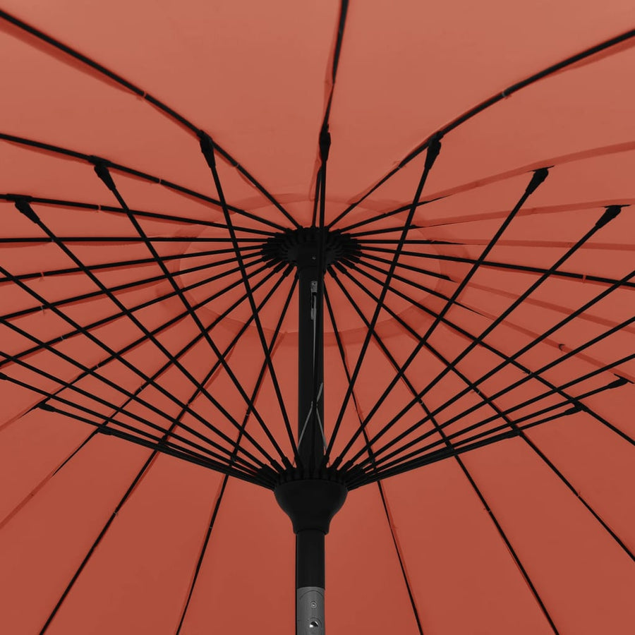 Parasol Met Aluminium Paal 270 Cm Terracottakleurig