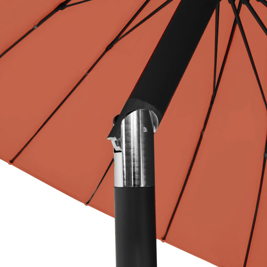 Parasol Met Aluminium Paal 270 Cm Terracottakleurig