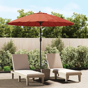 Parasol 270 cm aluminium paal terracotta