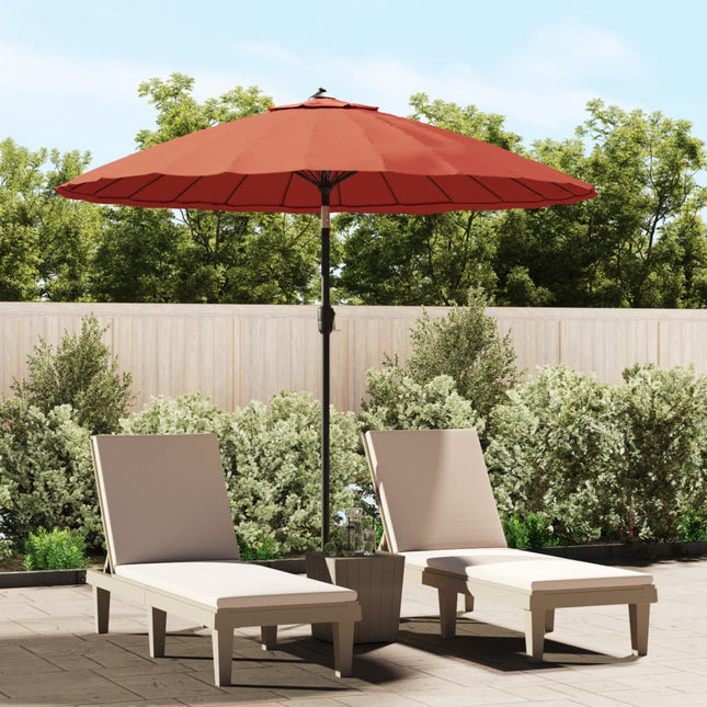 Parasol Met Aluminium Paal 270 Cm Terracottakleurig