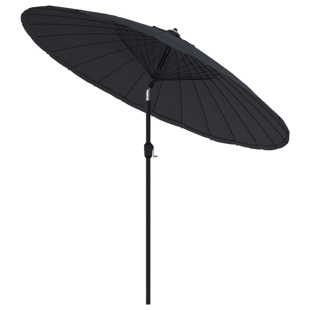 Parasol Met Aluminium Paal 270 Cm Zwart