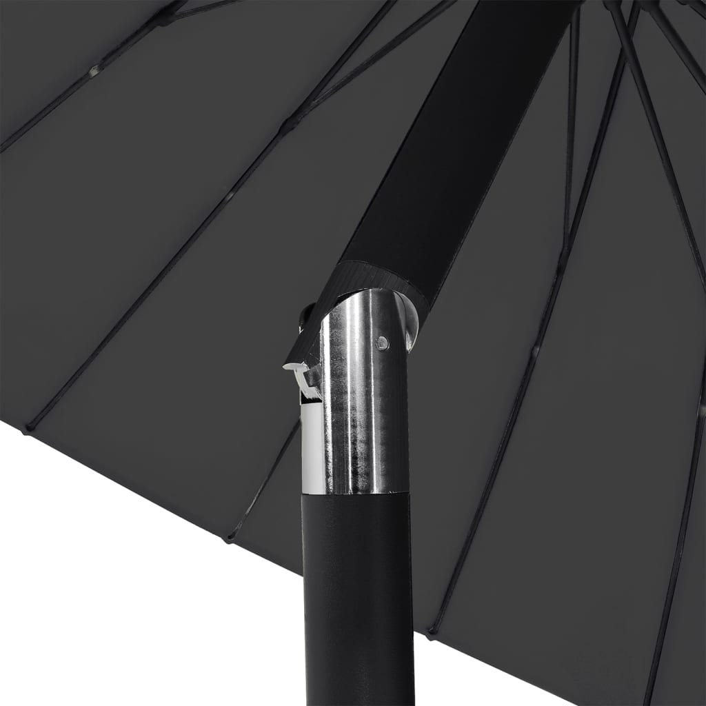 Parasol Met Aluminium Paal 270 Cm Zwart