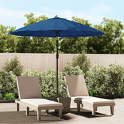 Parasol 270 cm azuurblauw aluminium paal