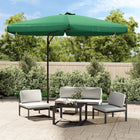 Parasol with Steel Pole 300 cm Green