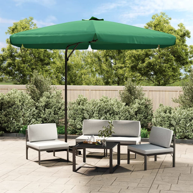 Parasol Met Stalen Paal 300 Cm Groen