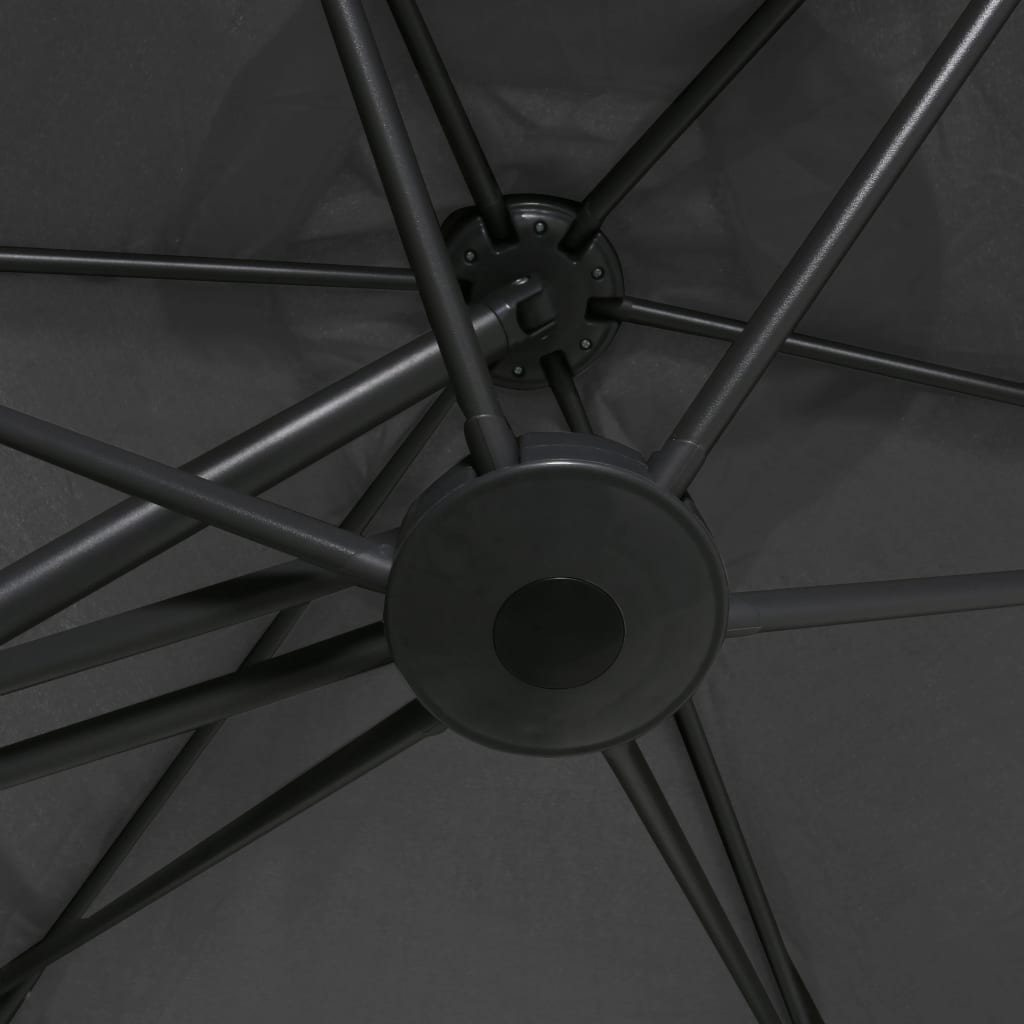 Parasol Met Stalen Paal 300 Cm Antraciet