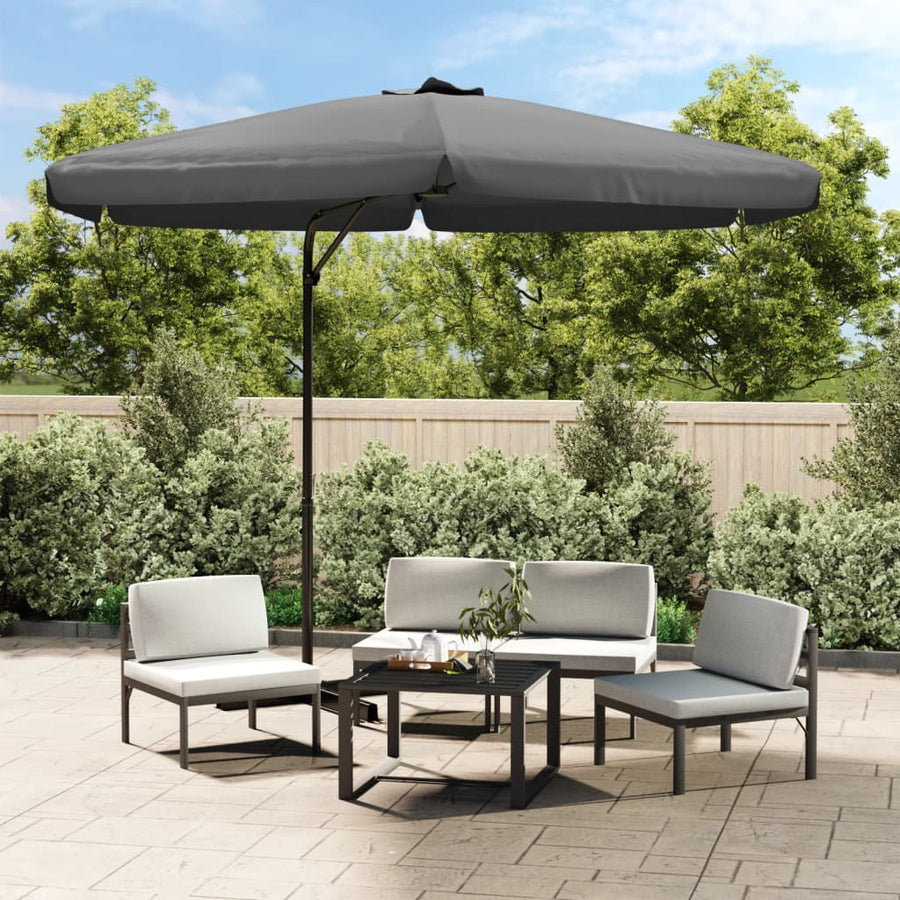 Parasol Met Stalen Paal 300 Cm Antraciet