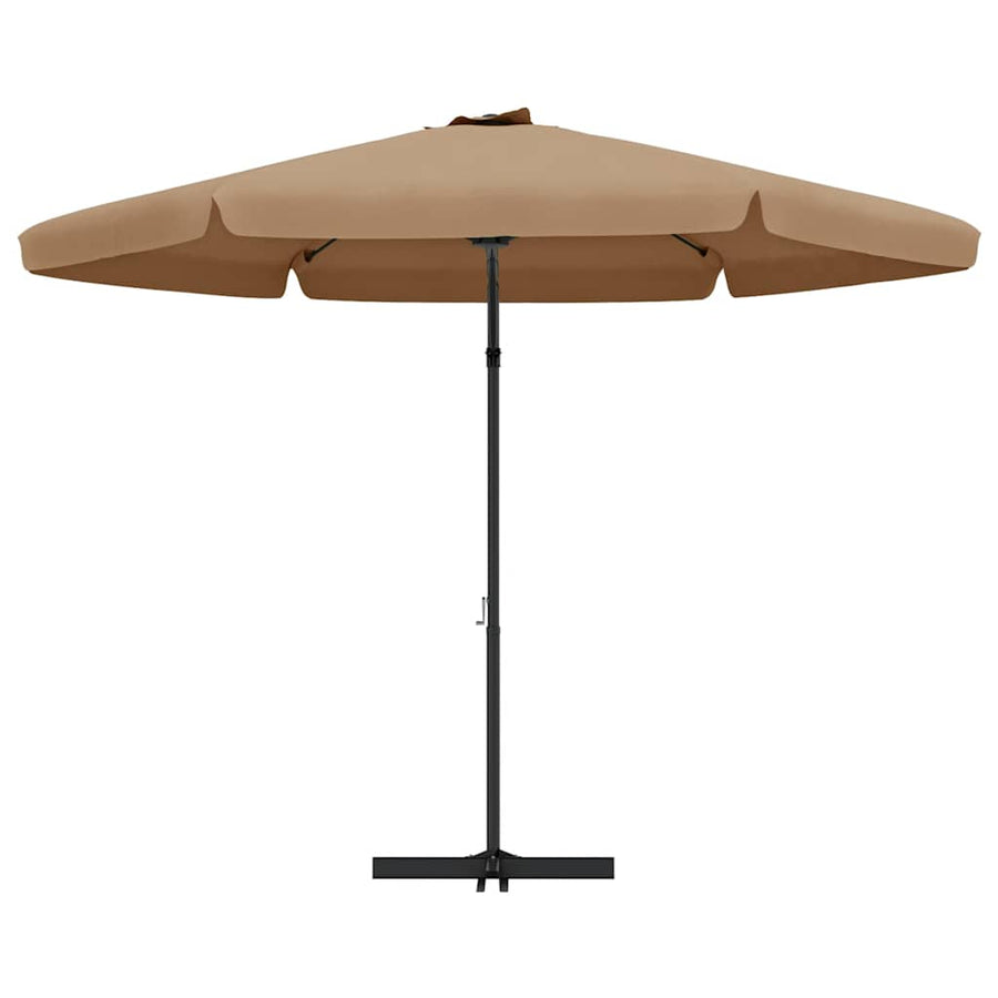 Parasol Met Stalen Paal 300 Cm Taupe