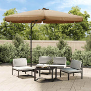 Parasol 300 cm taupe stalen paal