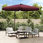 Parasol With Steel Pole 300 cm Burgundy