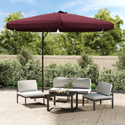 Parasol 300 cm staal bordeauxrood