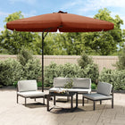 Parasol Met Stalen Paal 300 Cm Kleurig Terracotta