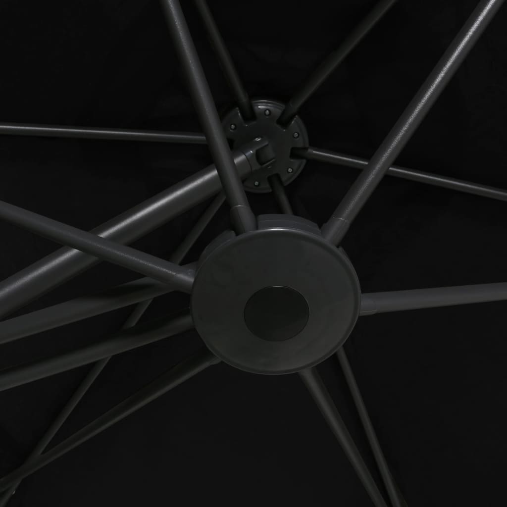 Parasol Met Stalen Paal 300 Cm Zwart