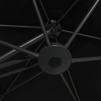 Parasol Met Stalen Paal 300 Cm Zwart