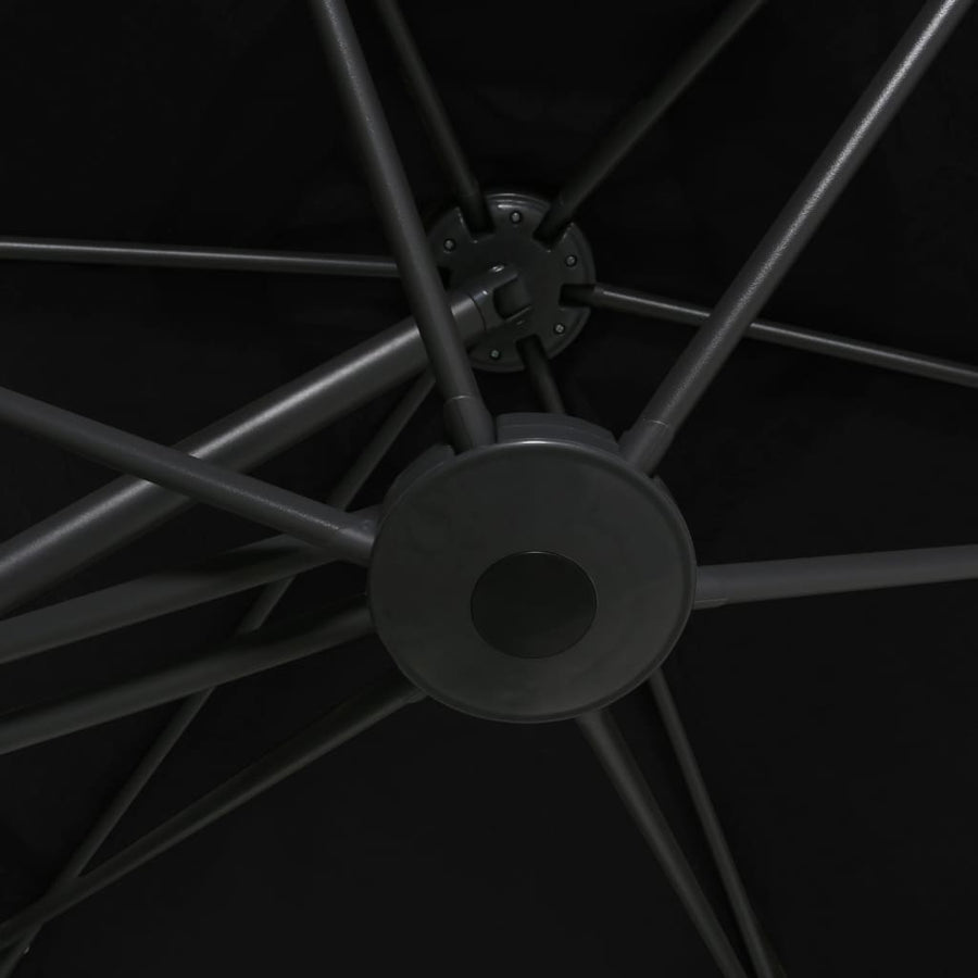Parasol Met Stalen Paal 300 Cm Zwart