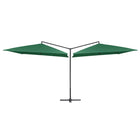 Parasol Dubbel Met Stalen Paal 250X250 Cm Groen