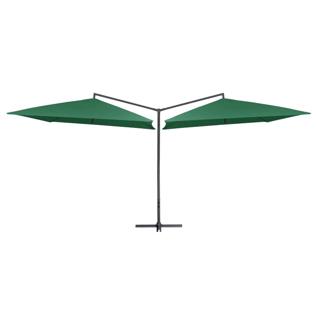 Parasol Dubbel Met Stalen Paal 250X250 Cm Groen