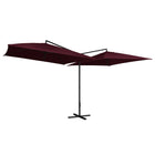 Parasol Dubbel Met Stalen Paal 250X250 Cm Bordeauxrood