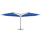 Parasol Dubbel Met Stalen Paal 250X250 Cm Azuurblauw azure blue