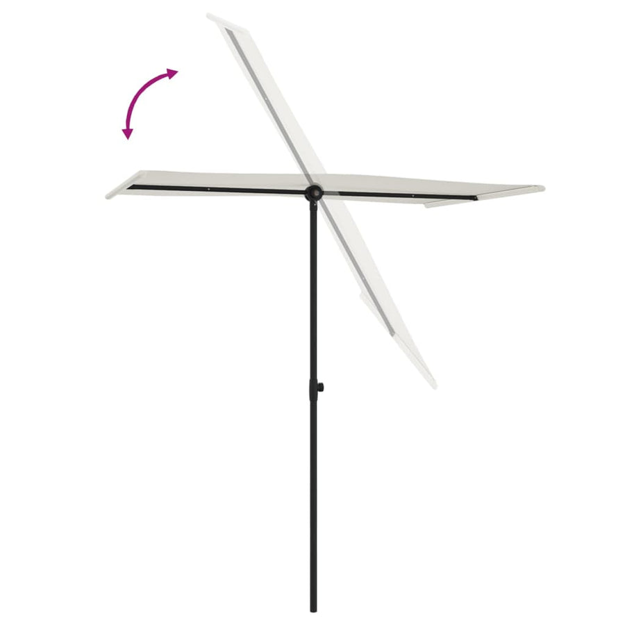Parasol Met Aluminium Paal 180 x 110 cm Zandwit