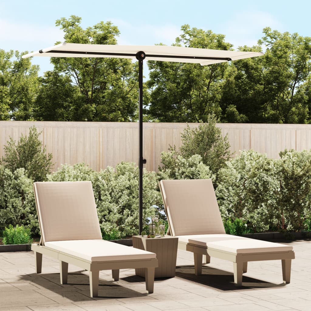 Parasol Met Aluminium Paal 180 x 110 cm Zandwit