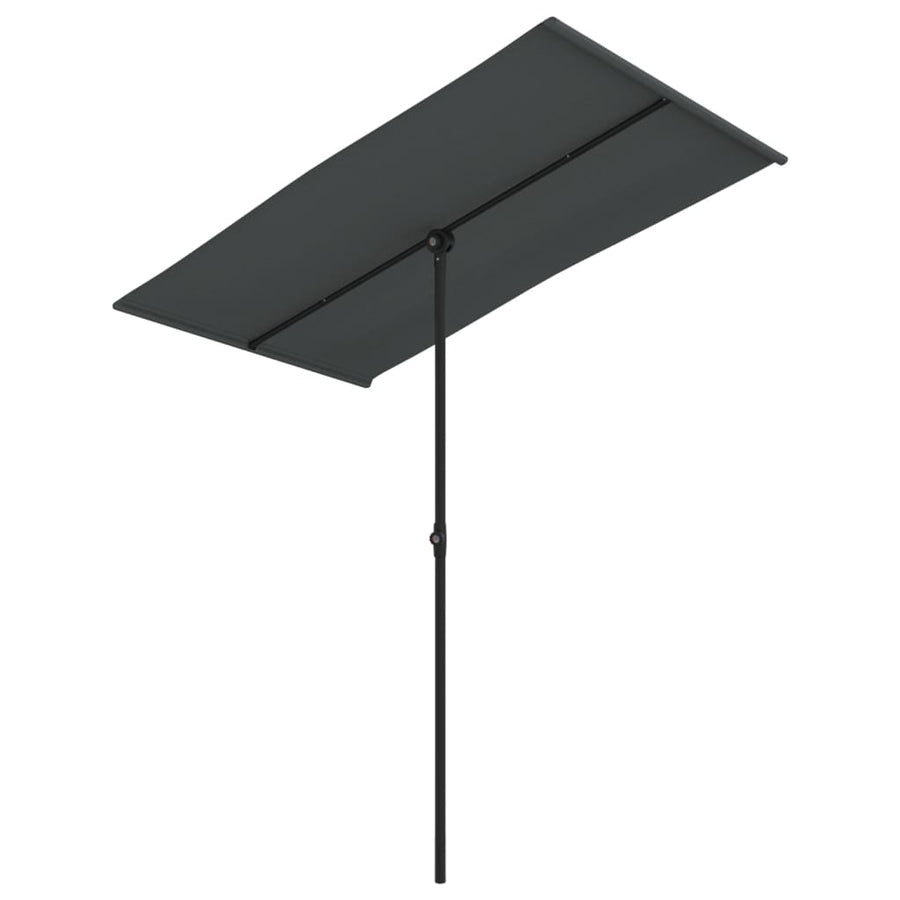 Parasol Met Aluminium Paal 180 x 110 cm Antraciet