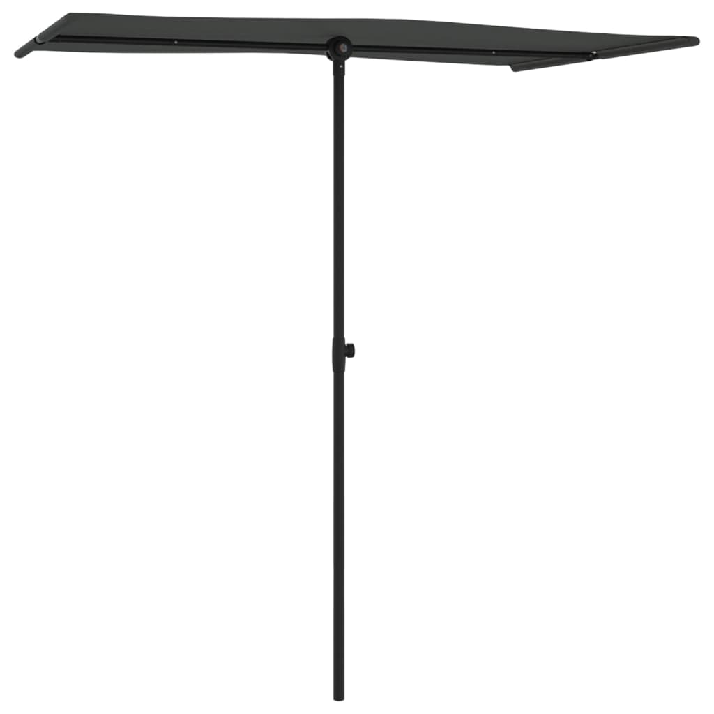 Parasol Met Aluminium Paal 180 x 110 cm Antraciet